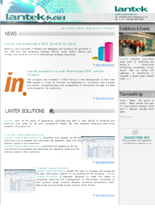 Lantek News December 2009