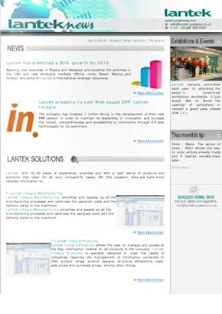 Lantek News 2009 12月