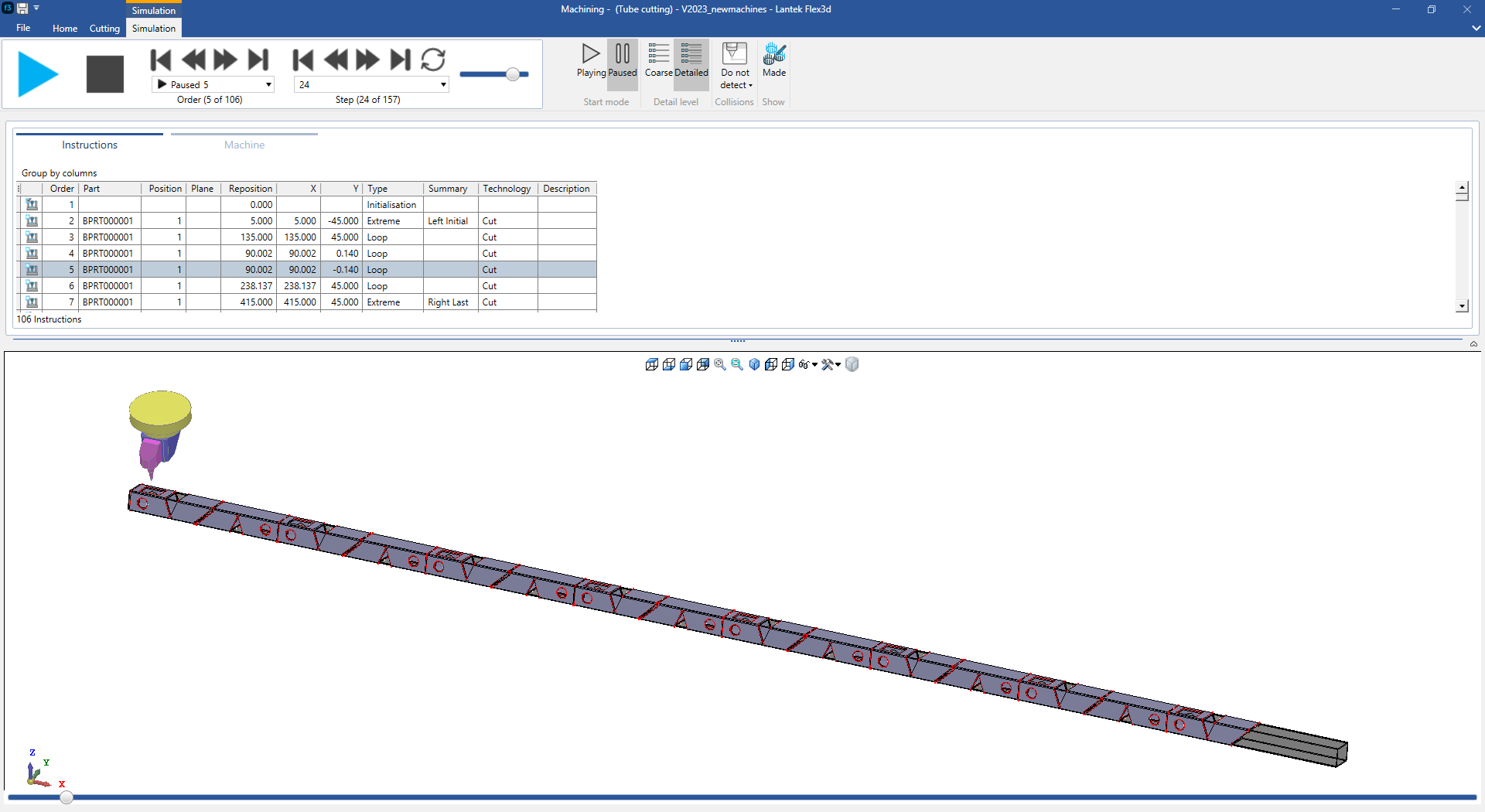 Lantek Flex3d Steelwork  - Simulation